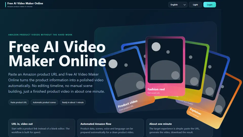 Screenshot: Free AI Video Maker Online